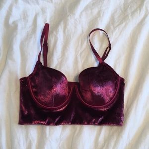 Victoria’s Secret sparkly maroon bra
